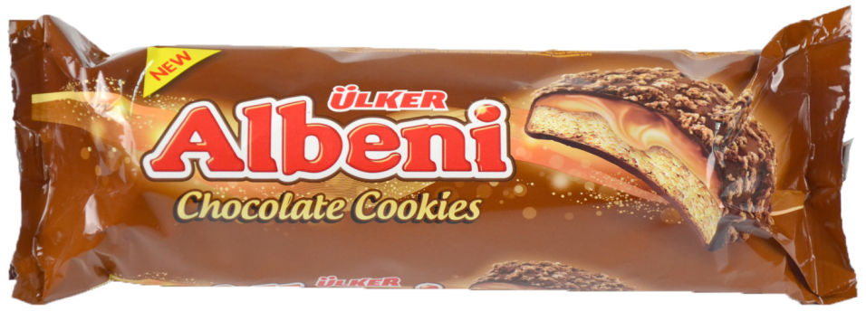 Печенье Ulker Albeni в молочном шоколаде с карамелью и крошками печенья 170г