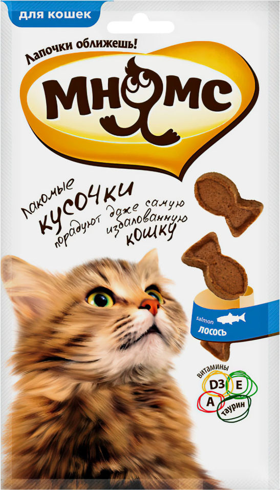 Лакомство для кошек Мнямс со вкусом лосося 35г Лакомство для кошек Мнямс со вкусом лосося 35г