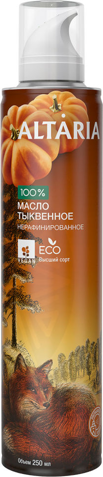 Масло Altaria тыквенное нерафинированное 250мл