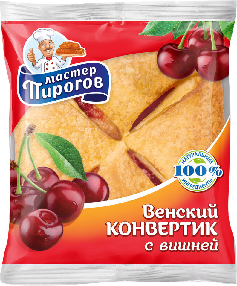 Конвертик Мастер Пирогов с вишневой начинкой 70г