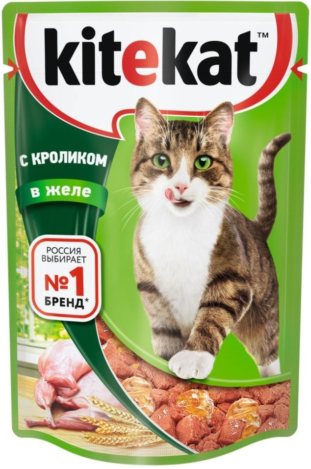 Отзывы о Корме для кошек Kitekat с кроликом в желе 85г Отзывы о Корме для кошек Kitekat с кроликом в желе 85г