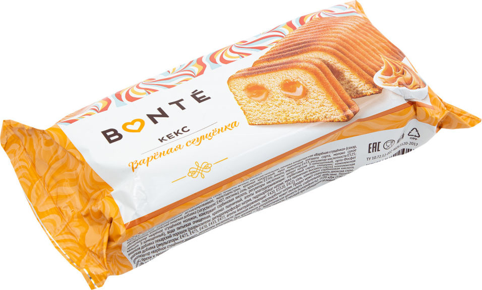 Кекс Bonte с вареной сгущенкой 225г