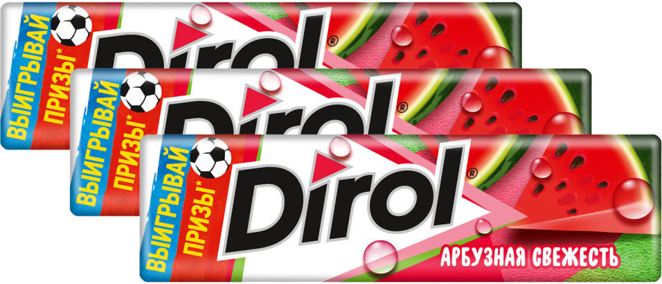 Жевательная резинка Dirol Арбузная свежесть 13.6г (упаковка 3 шт.)