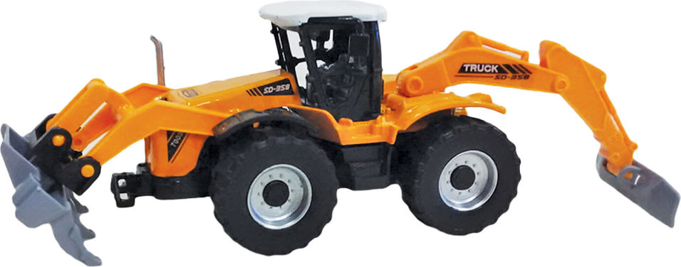 Машинка Autotime Трактор траншеекопатель 1:48