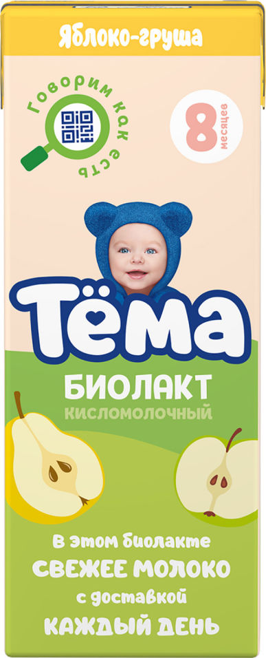 Биолакт Тема Яблоко и груша 3% 206г