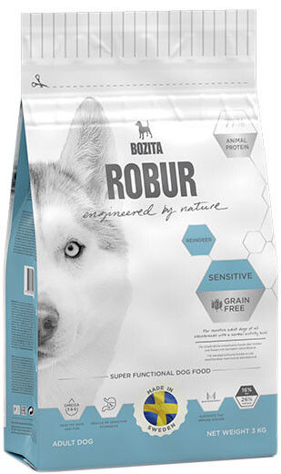 Сухой корм для собак Bozita Robur Sensitive Grain Free с оленем 3кг