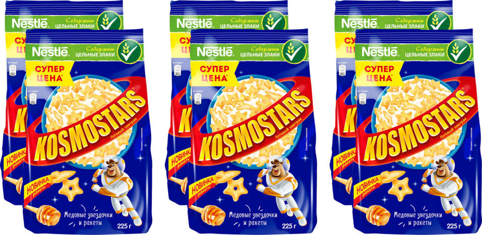 Готовый завтрак Kosmostars Медовый 225г (упаковка 2 шт.)