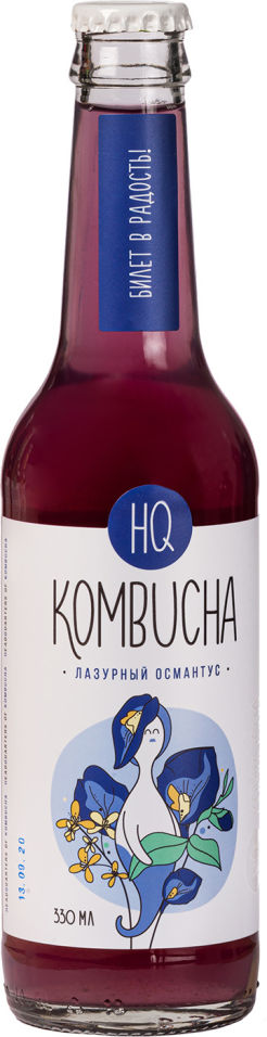 Чай черный HQ Kombucha Лазурный османтус 330мл