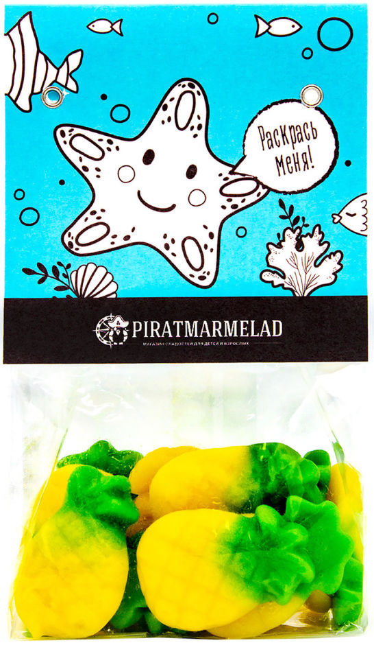 Мармелад PiratMarmelad Ананасы большие 200г