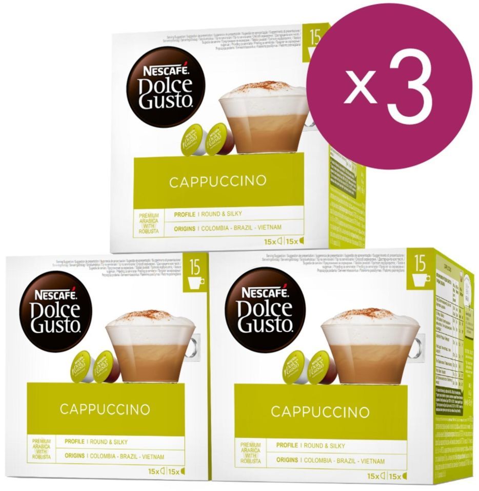 Кофе в капсулах Nescafe Dolce Gusto Cappuccino 30шт (упаковка 3 шт.)