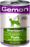 Корм для кошек Gemon Cat Sterilised для стерилизованных кошек паштет индейка 400г Корм для кошек Gemon Cat Sterilised для стерилизованных кошек паштет индейка 400г