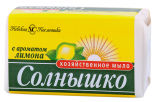 Мыло Солнышко хозяйственное с ароматом лимона 140г