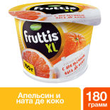 Йогурт Fruttis XL с апельсином и ната де коко 4.3% 180г Йогурт Fruttis XL с апельсином и ната де коко 4.3% 180г