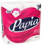 Туалетная бумага Papia 4 рулона 3 слоя Туалетная бумага Papia 4 рулона 3 слоя