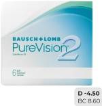 Контактные линзы Pure Vision 2 Ежемесячные -4.50/14.0/8.6 6шт Контактные линзы Pure Vision 2 Ежемесячные -4.50/14.0/8.6 6шт