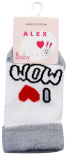 Носки для младенцев Alex Textile I love Mommy BM-5902 бесшовные белые 0-6мес