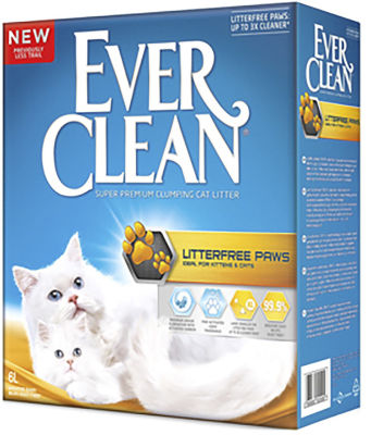 Наполнитель для кошачьего туалета Ever Clean LitterFree Paws для идеально чистых лап 6л