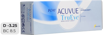 Контактные линзы Acuvue TruEye with HydraClear Однодневные -3.25/14.2/8.5 30шт