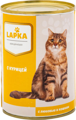 Корм для кошек Lapka с курицей в соусе 415г