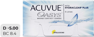 Контактные линзы Acuvue Oasys with Hydraclear Plus Двухнедельные -5.00/14/8.4 6шт