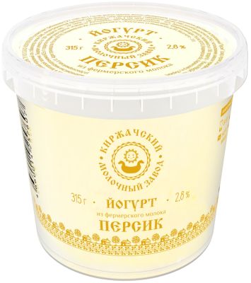 Йогурт Киржачский МЗ Персик 2.8% 315г