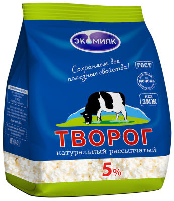 Творог Экомилк рассыпчатый 5% 350г