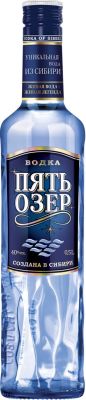 Водка Пять озер 40% 0.5л