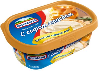 Сыр плавленый Hochland Сырная Классика Маасдам 50% 200г