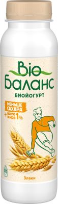 Биойогурт питьевой Bio Баланс со злаками 1% 270г