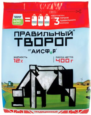 Творог Правильный Творог 12% 400г