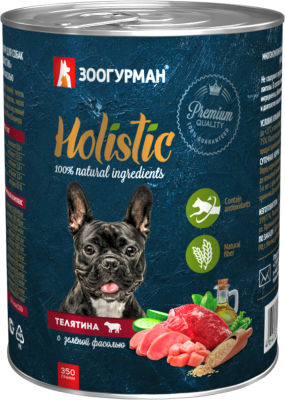 Корм для собак Зоогурман Holistic Телятина с зеленой фасолью 350г