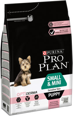 Сухой корм для щенков Pro Plan Optiderma Small&Mini Puppy для мелких пород с лососем 3кг
