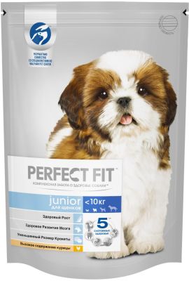 Сухой корм для щенков Perfect Fit Junior с курицей 500г